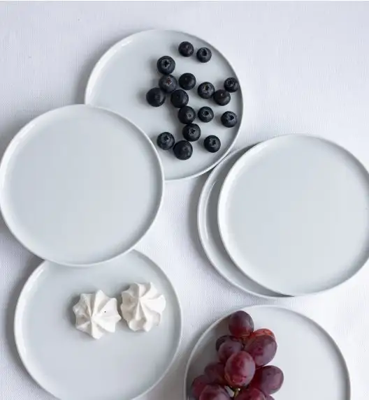 LUBIANA ANKARA | Talerz obiadowy 26 cm x 12 sztuk | biała porcelana luz 