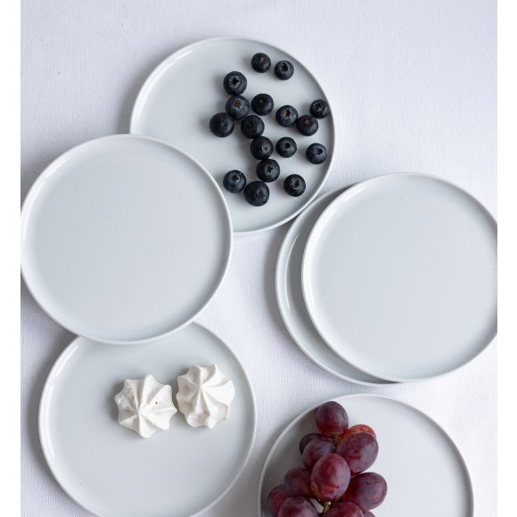 LUBIANA ANKARA | Talerz obiadowy 26 cm x 12 sztuk | biała porcelana luz 