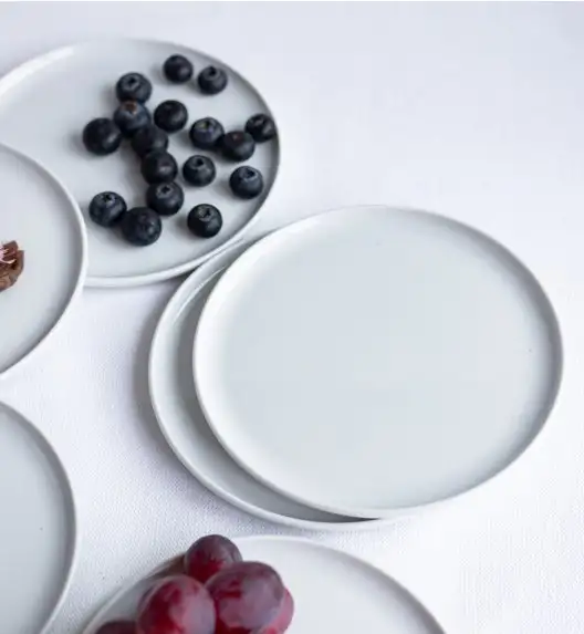 LUBIANA ANKARA | Talerz obiadowy 26 cm x 12 sztuk | biała porcelana luz 