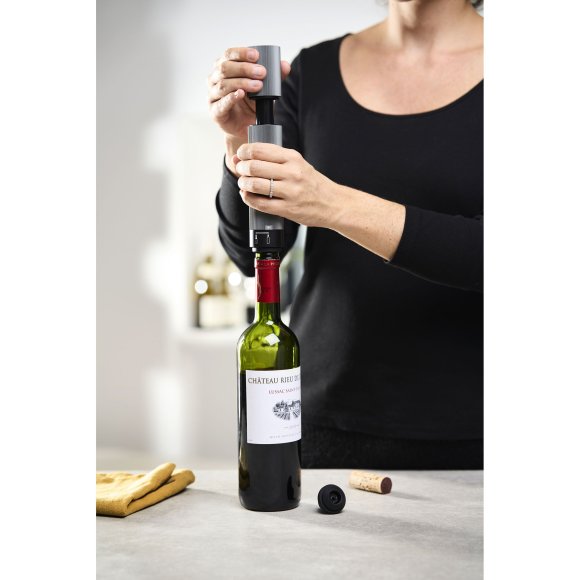 PEUGEOT PRESERVE DUO Pompka próżniowa do wina butelek 20 cm aluminium