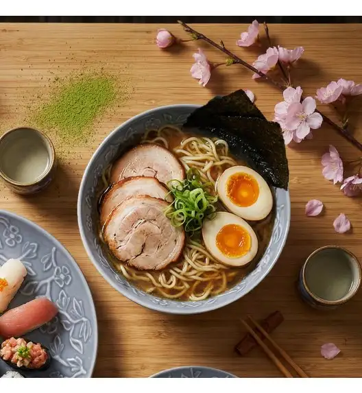 LUBIANA HANAMI K9 Serwis obiadowy 18 el / 6 osób | szaro - niebieski 