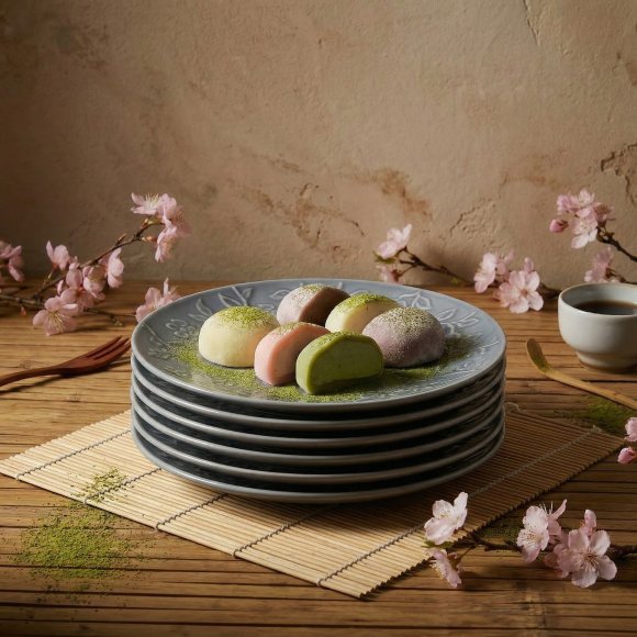 LUBIANA HANAMI K9 Serwis obiadowy 72 el / 24 osoby | szaro - niebieski 
