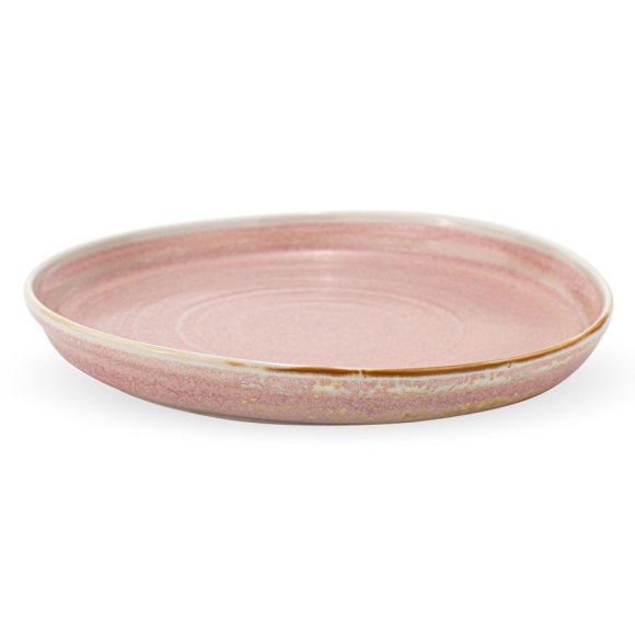 VERLO RUSTIC REBORN Talerz płaski deserowy 23 cm, różowy
