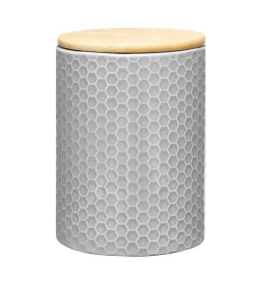 WYPRZEDAŻ! AMBITION TUVO Pojemnik kuchenny z bambusową pokrywką 1.1 l / szary / dolomit