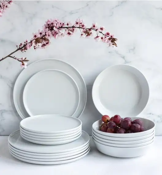 LUBIANA ANKARA | Serwis obiadowy 36 el dla 12 osób | biała porcelana  