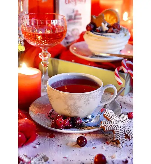 WYPRZEDAŻ! CHODZIEŻ YVETTE G629 ŚNIEŻYNKI Zestaw kawowy 10 el / 5 osób / porcelana
