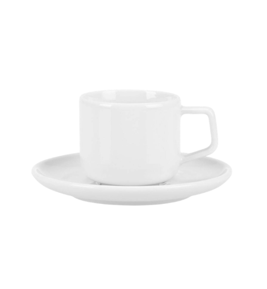 LUBIANA ANKARA | Serwis obiadowo - kawowy 72 el dla 12 osób | biała porcelana  