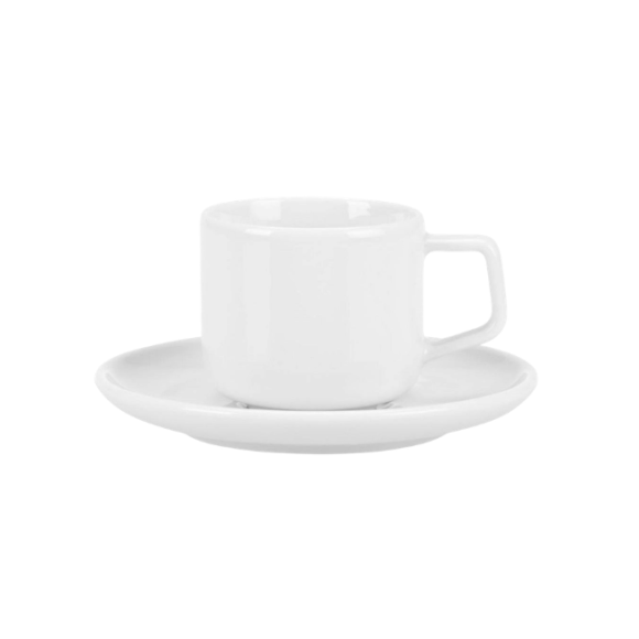 LUBIANA ANKARA | Serwis obiadowo - kawowy 72 el dla 12 osób | biała porcelana  