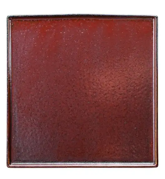 VERLO FLAME Talerz płaski 23 cm kwadratowy, ceglasty