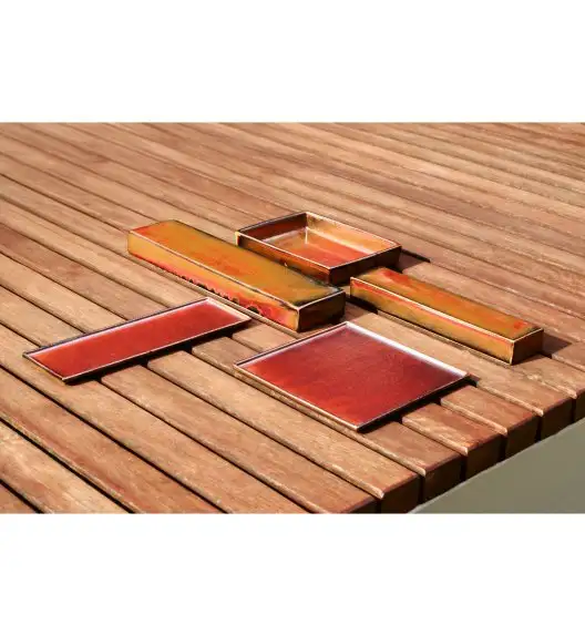 VERLO FLAME Półmis panel 43x7,4 cm prostokątny, ceglasty