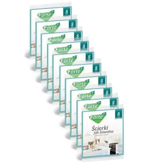 FORTE+ Komplet 10x Ścierki jak bawełna 5 szt.