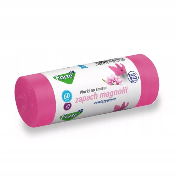 FORTE+ EASY-BAG Worki na śmieci 60 L / 20 szt. / zawiązywane / zapach magnolia