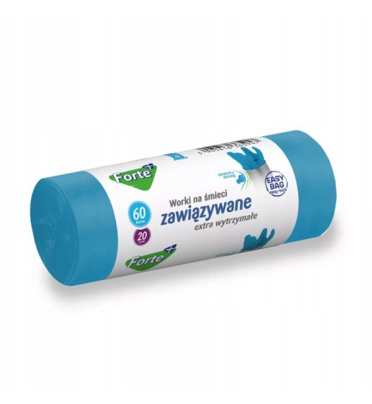 FORTE+ EASY-BAG Worki na śmieci 60 L / 20 szt. / zawiązywane