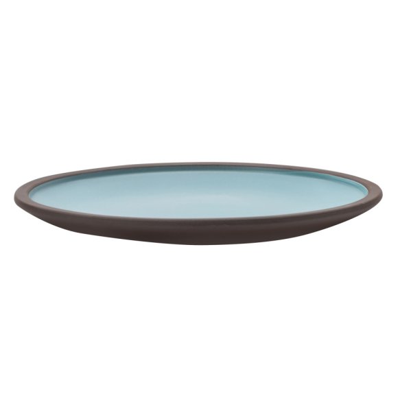 VERLO CHOCO Talerz płaski deserowy 20 cm, brązowo-niebieski
