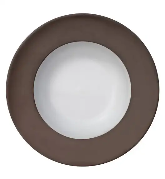 VERLO CHOCO Talerz głęboki 300 ml, 20 cm brązowo-biały