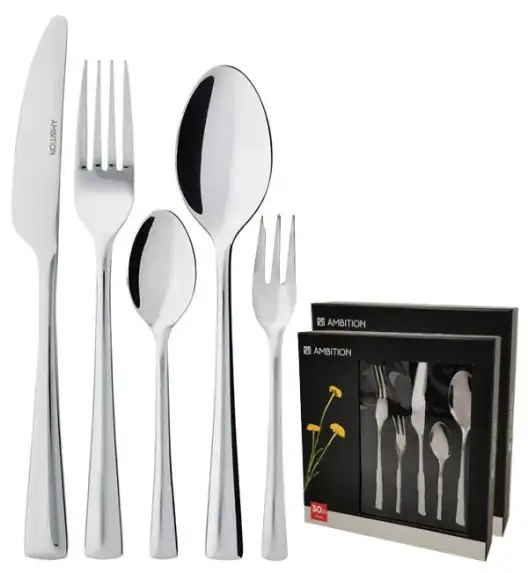 AMBITION SIENA Sztućce Komplet 60 el dla 12 osób / pudełko