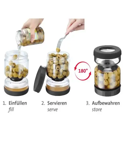 WESTMARK Słoik do odsączania 1300 ml, dwukomorowy z zakrętkami