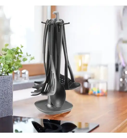 WESTMARK GENTLE Przybory kuchenne zestaw na stojaku / 7 el. czarny