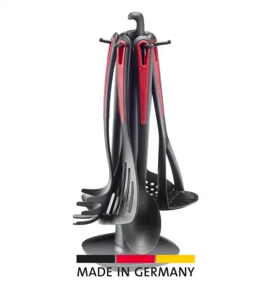 WESTMARK GENTLE Przybory kuchenne zestaw na stojaku / 7 el. czerwony