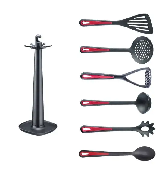 WESTMARK GENTLE Przybory kuchenne zestaw na stojaku / 7 el. czerwony