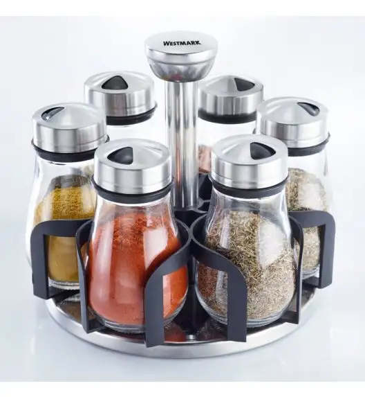 WESTMARK LISSABON Komplet 6 słoiczków na przyprawy na stojaku  7 el.