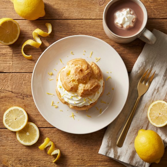 KAIA HOME AURA Talerz deserowy 18 cm / ceramika ecru