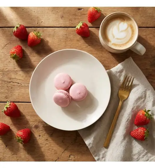 KAIA HOME AURA Talerz deserowy 17,5 cm / ceramika ecru