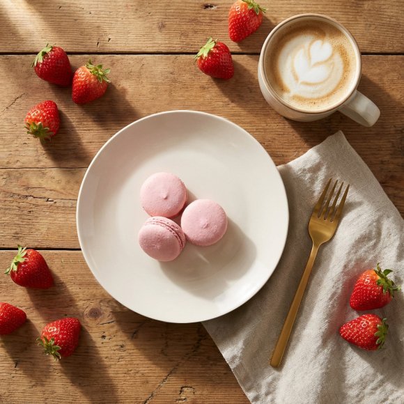 KAIA HOME AURA Talerz deserowy 17,5 cm / ceramika ecru