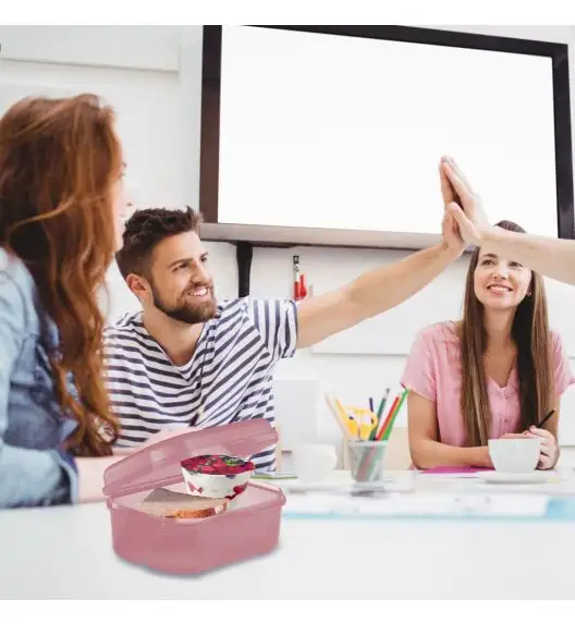 WESTMARK MAXI Pojemnik na przekąski lunchbox 935 ml, różowy