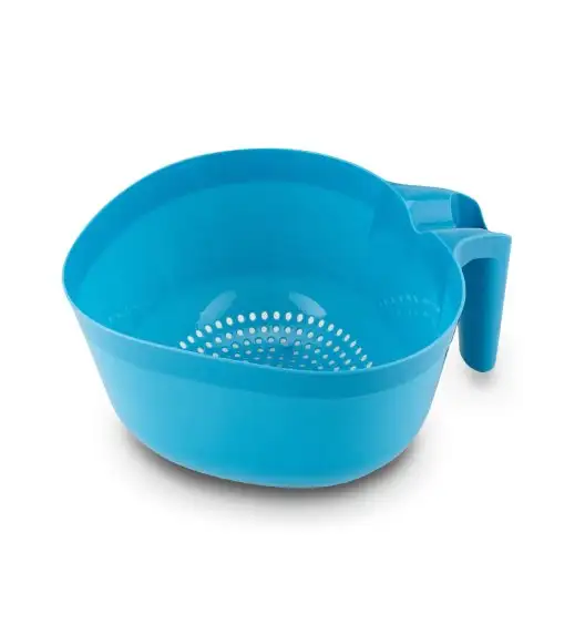 TADAR | GREAT PLASTIC DURSZLAK OWALNY Z RĄCZKĄ 26x22,5x11,5 CM NIEBIESKI