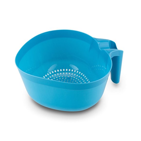 TADAR | GREAT PLASTIC DURSZLAK OWALNY Z RĄCZKĄ 26x22,5x11,5 CM NIEBIESKI