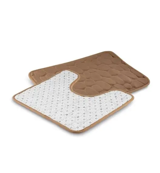 TADAR DYWANIKI ŁAZIENKOWE KPL.2 SZT. 40x60+ 50x40CM BRĄZOWE