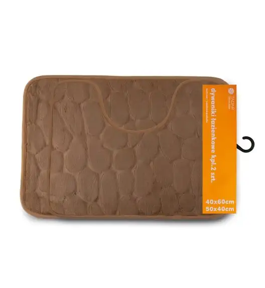 TADAR DYWANIKI ŁAZIENKOWE KPL.2 SZT. 40x60+ 50x40CM BRĄZOWE