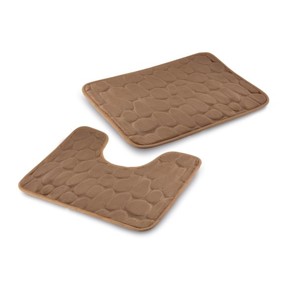 TADAR DYWANIKI ŁAZIENKOWE KPL.2 SZT. 40x60+ 50x40CM BRĄZOWE