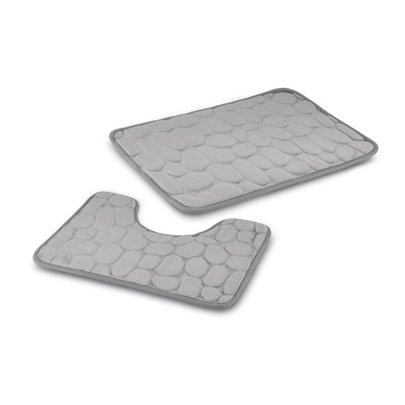 TADAR DYWANIKI ŁAZIENKOWE KPL.2 SZT. 40x60+ 50x40CM JASNO SZARE