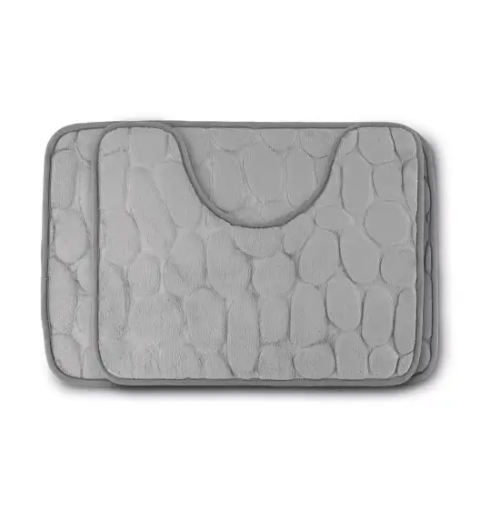 TADAR DYWANIKI ŁAZIENKOWE KPL.2 SZT. 40x60+ 50x40CM JASNO SZARE