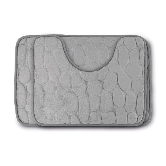TADAR DYWANIKI ŁAZIENKOWE KPL.2 SZT. 40x60+ 50x40CM JASNO SZARE