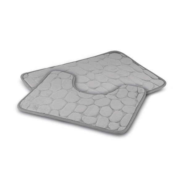 TADAR DYWANIKI ŁAZIENKOWE KPL.2 SZT. 40x60+ 50x40CM JASNO SZARE