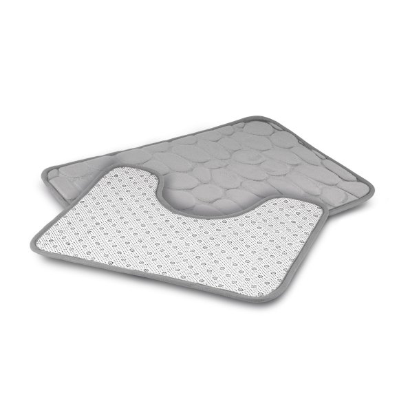 TADAR DYWANIKI ŁAZIENKOWE KPL.2 SZT. 40x60+ 50x40CM JASNO SZARE