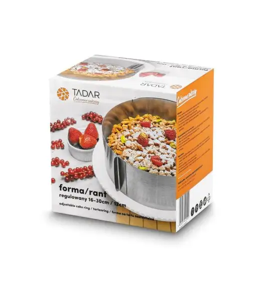 TADAR FORMA/RANT REGULOWANY OKRĄGŁY 16-30CM/12CM