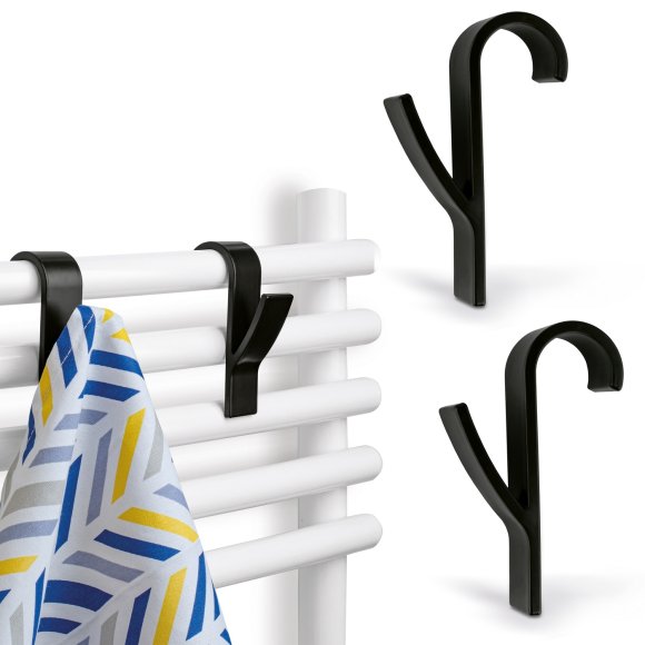 TADAR KOMPLET WIESZAKÓW/ HACZYKÓW 2 SZT. CZARNE