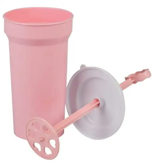 TADAR | SUNPLAST PASTEL JOGURTOWNICA RĘCZNA / KUBEK DO ROBIENIA DOMOWEGO JOGURTU 400 ML RÓŻOWY