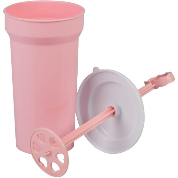 TADAR | SUNPLAST PASTEL JOGURTOWNICA RĘCZNA / KUBEK DO ROBIENIA DOMOWEGO JOGURTU 400 ML RÓŻOWY