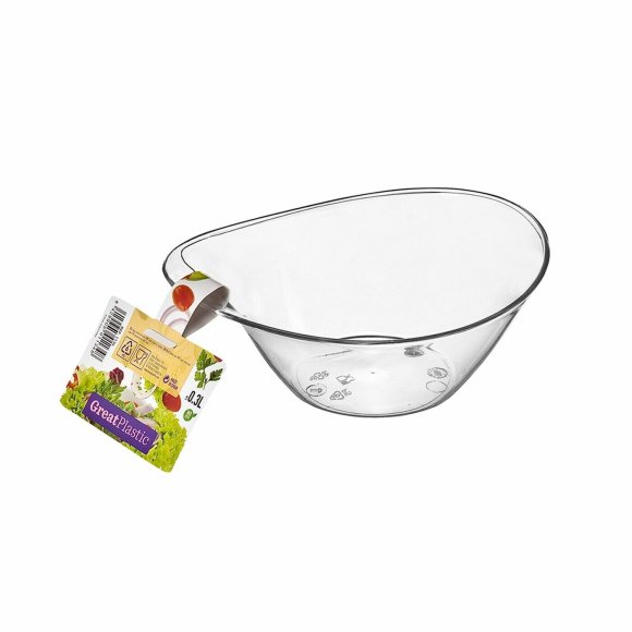 TADAR | GREAT PLASTIC MISKA DISENO OWALNA TRANSPARENTNA 0,3 L