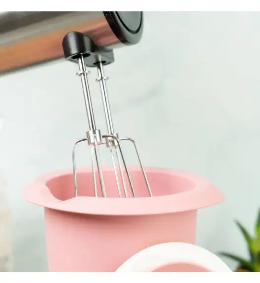 WESTMARK Miska do ubijania z dwuczęściową pokrywką 1 l różowo-biała