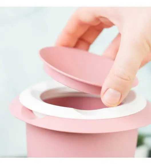 WESTMARK Miska do ubijania z dwuczęściową pokrywką 1 l różowo-biała