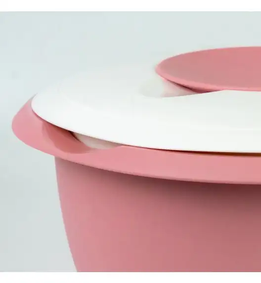 WESTMARK Miska do mieszania z dwuczęściową pokrywką, 2,5 l, rózowy/biały