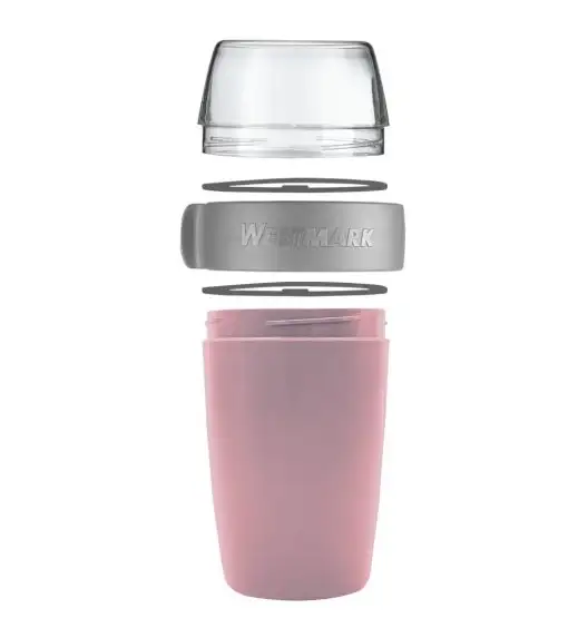 WESTMARK Kubek na musli płatki jogurt owoce 700 ml różowy