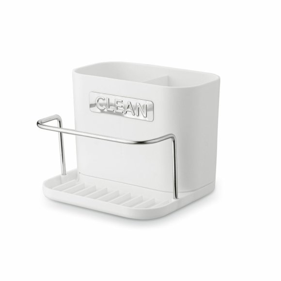 TADAR CLEAN OCIEKACZ NA SZTUĆCE BIAŁY 2 KOMORY Z PODSTAWKĄ 13,5x12x10,8 CM