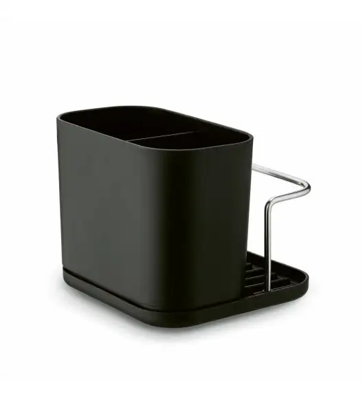 TADAR CLEAN OCIEKACZ NA SZTUĆCE CZARNY 2 KOMORY Z PODSTAWKĄ 13,5x12x10,8 CM